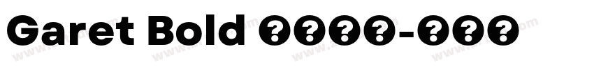 Garet Bold 字体下载字体转换